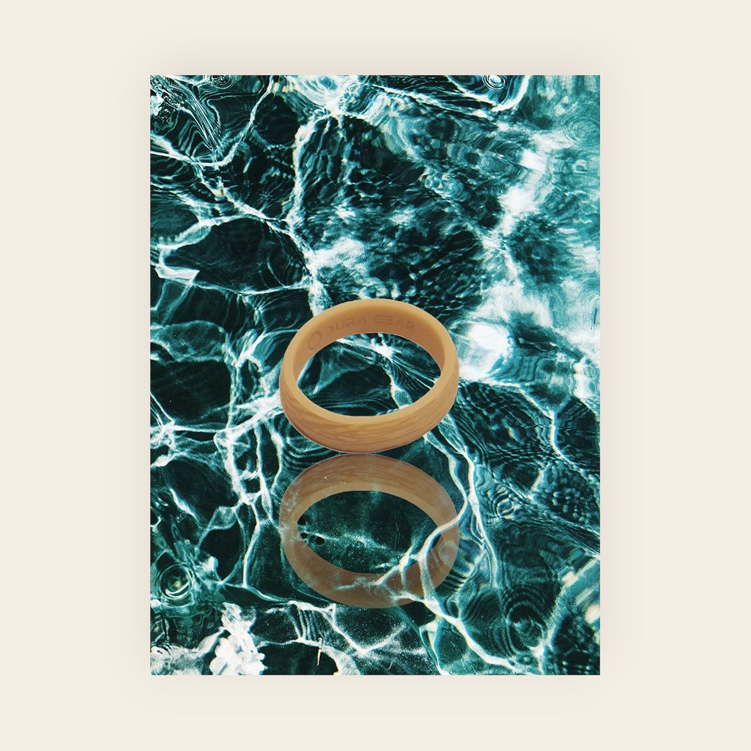 Maple silicone ring by Dura Gear showing natural colour and flexible design